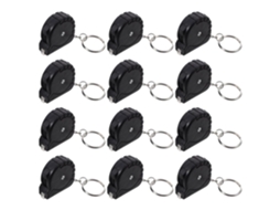 Fita Métrica De Chaveiro Secfou Mini, Em Aço Carbono E Abs, Design