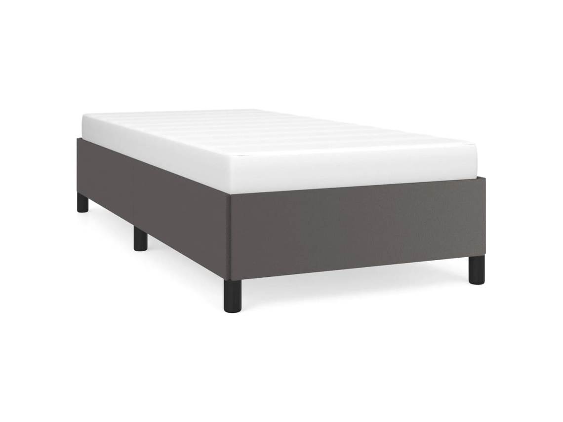 Bed Frame, Bed Frames Vidaxl Cinzeto Couro Artificial (80 X 200 Cm)