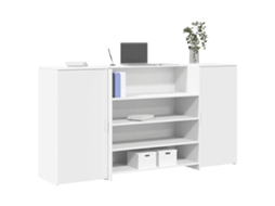 Vidaxl Balcão De Recepção Branco 200x50x103,5 Cm Madeira Projetada