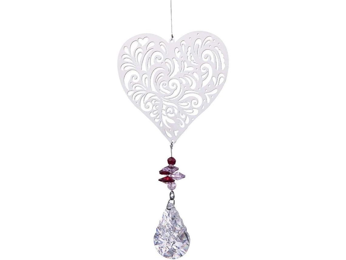 Lustre de Cristal Suncatcher com Pingente Coração Metal Klb BRILVIBERA