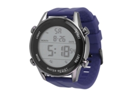 Reloj Deportivo Digital Electrónico Luminoso Impermeable Pantalla Grande Para Actividades Al Aire Libre Azul Con Correa De Silicona