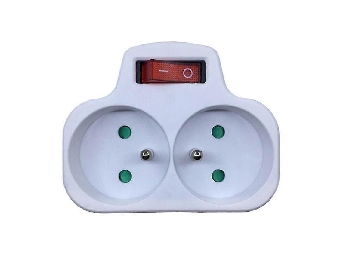 Tomada Elétrica Com Interruptor, Régua De Energia 2 Em 1, Ideal Para Quarto, Casa E Escritório, 16a, 230v, Branca, Peça Única, Fonep Olysi Shop