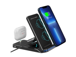 Carregador Estação Carregamento Fast Para Apple, Samsung Yizhood Seda Preto
