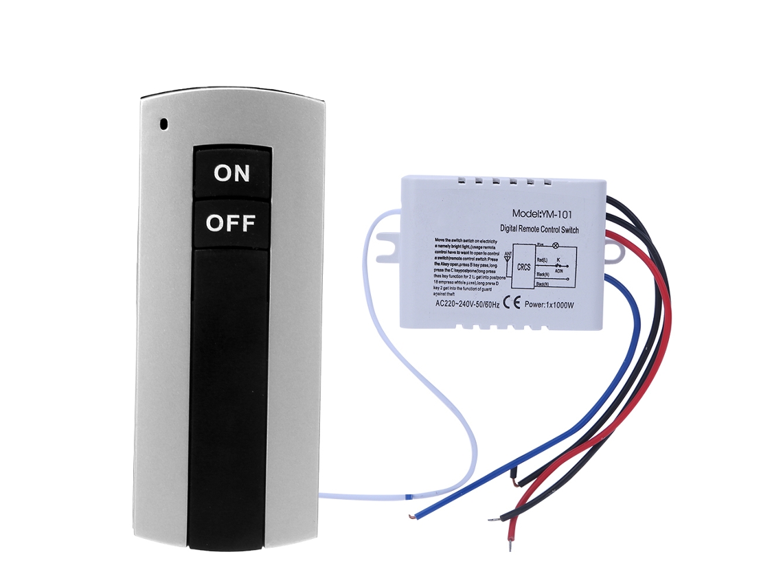 Laxiscreed Interruptor Remoto De Um Canal Ym-101 Para Ligação Desligação Digital 220-240v