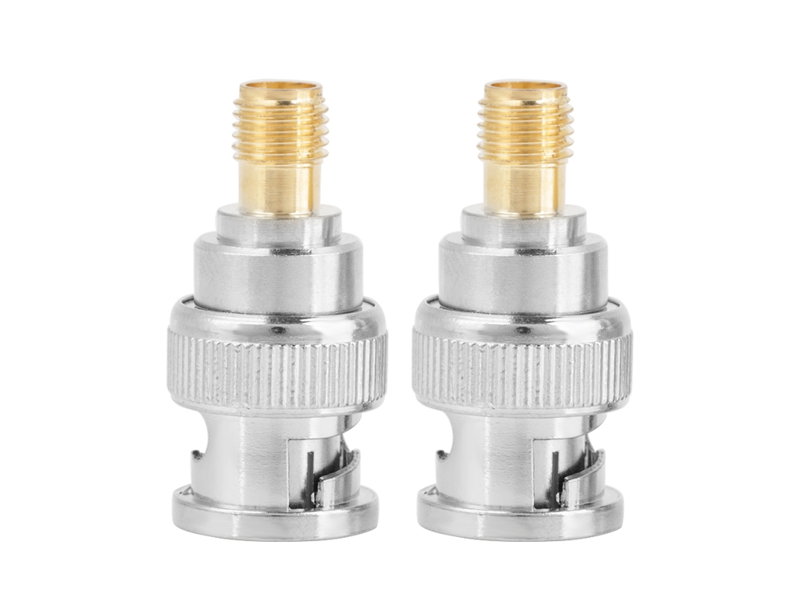 2 Peças Adaptador Bnc Macho Para Sma Fêmea Conector Coaxial Rf Teste