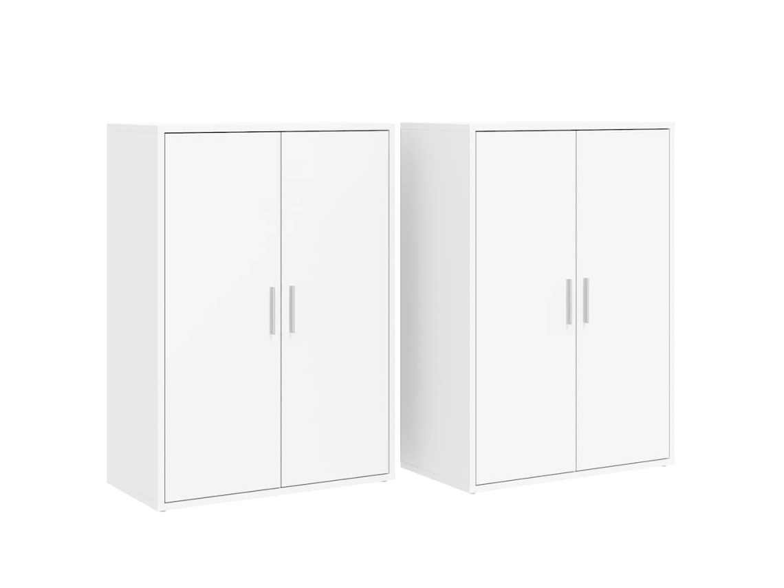 Conjunto de 2 aparadores Madeira Branco MAISON EXCLUSIVE (60x31x84 cm)
