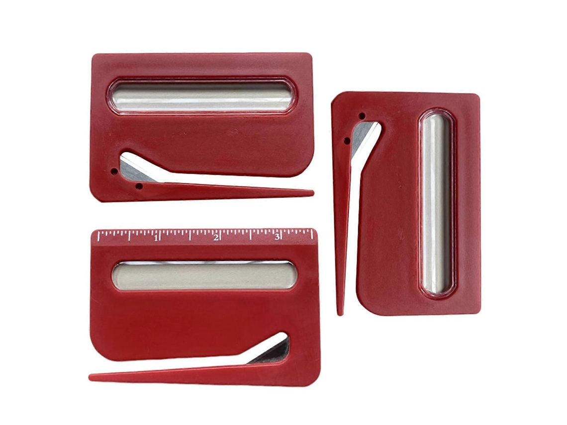Kit Com 3 Abridores De Envelopes E Cartas, Mini Cortadores De Plástico Multifuncionais