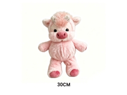 Pelúcia de vaca das Terras Altas rosa Laxiscreed 30cm para Natal e Halloween, decorativa e fofinha