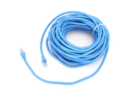 Cabo Gigabit Ethernet Rj45 Lan Patch Cord De Cobre Livre De Oxigênio Azul Para Rede De Computador 20 Metros Aquaforge