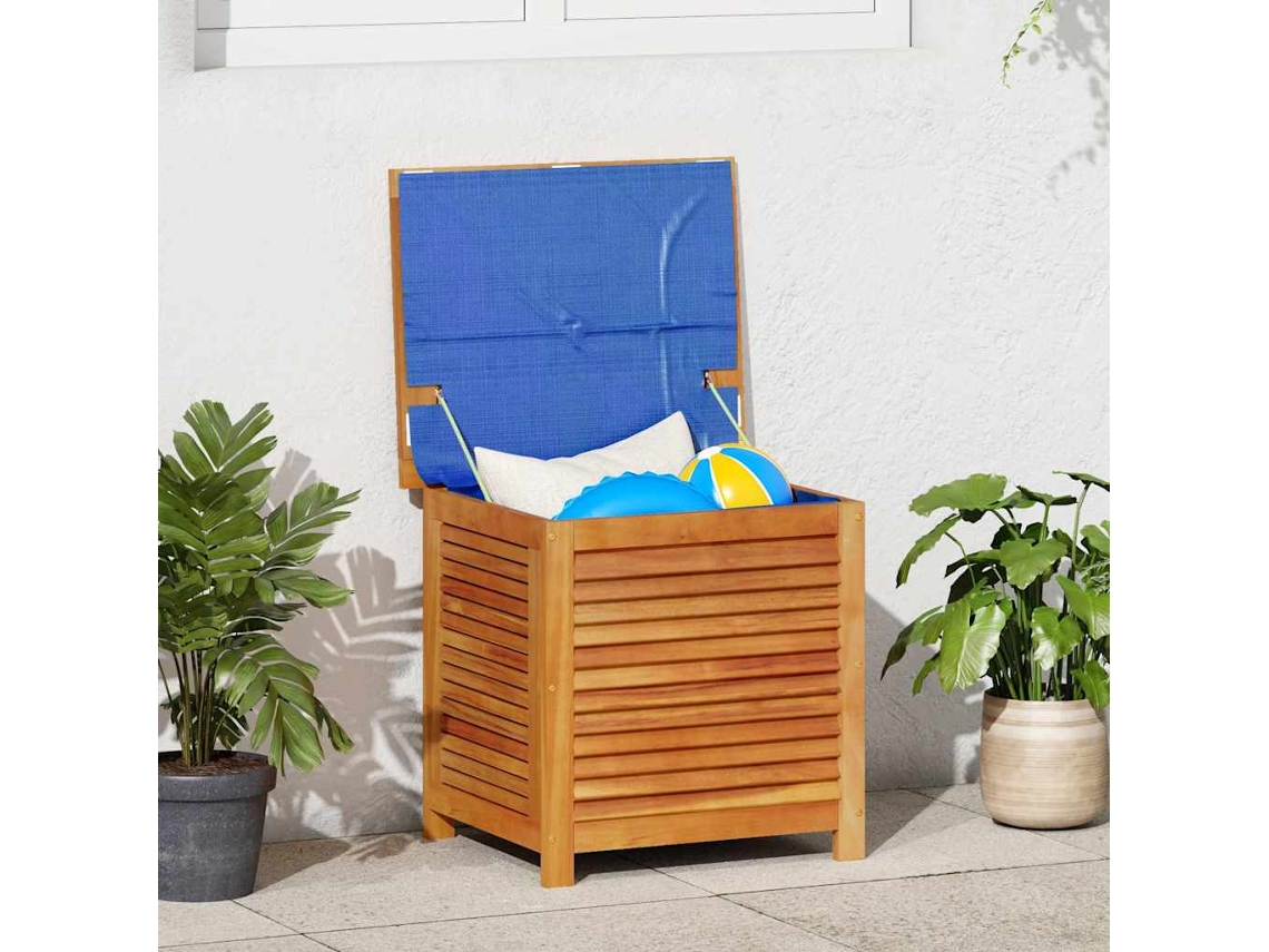 Vidaxl Caixa Arrumação Jardim C/ Veneziana 60x50x56 Cm Acácia Maciça