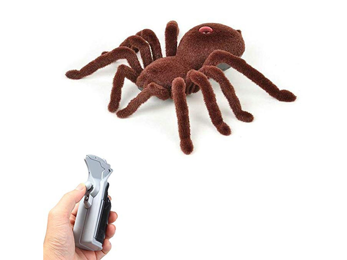 Ats brinquedo de Aranha Peluda Creepy Macio e Assustador com Controle Remoto, Presente para Crianças