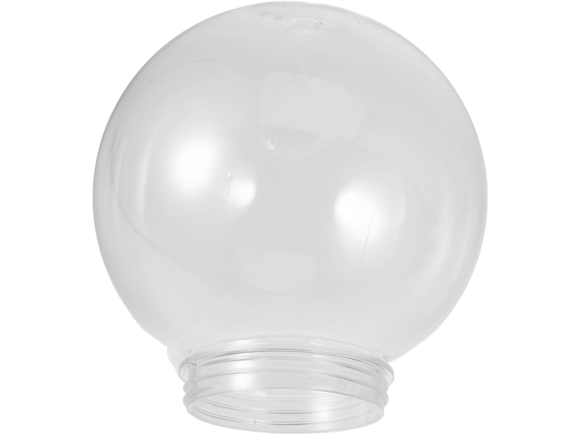 Luminária Esférica de Acrílico Transparente de 20 Cm com Acabamento Texturizado para Pátio e Jardim. SFUSHOS