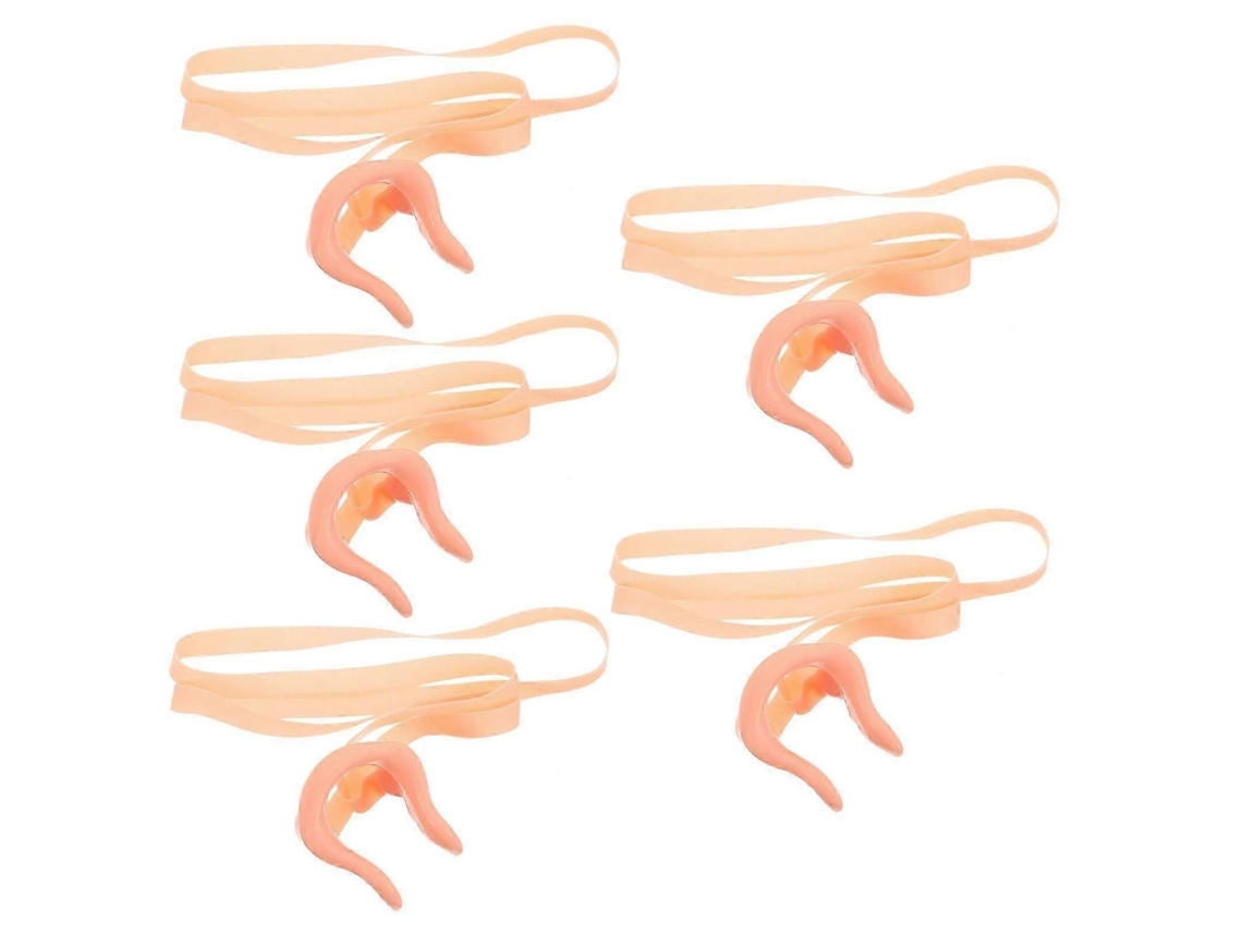 Clipe Nasal De Silicone Para Natação, Proteção Para O Nariz, Para Crianças E Adultos, Pacote Com 5 Unidades E Alça.