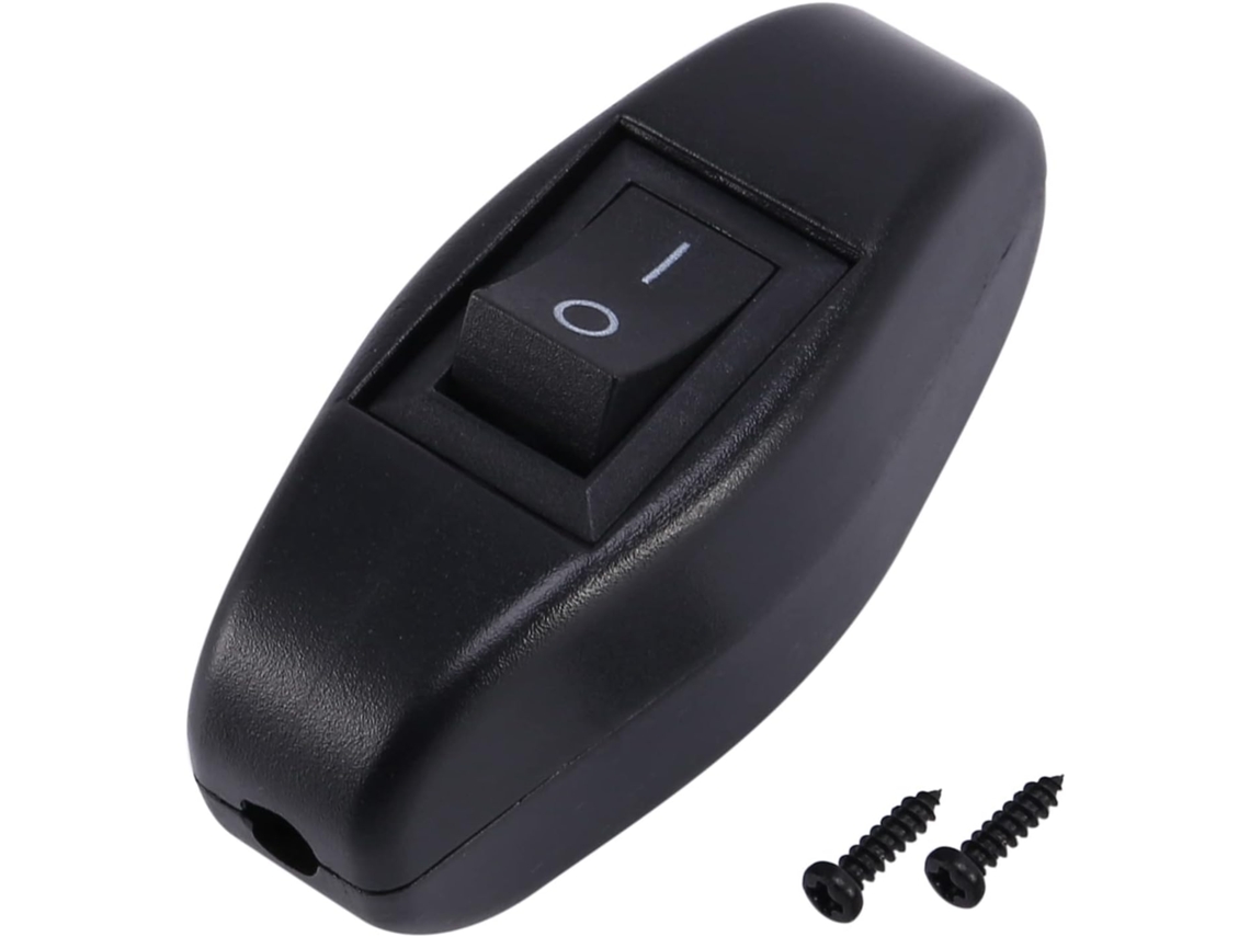 Interruptor De Botão Liga Desliga Preto 6a 250vac 10a 125vac Para Quarto