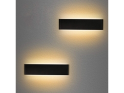 Lâmpada De Parede Led 36cm 2 Unidades,12w 3000k Branco Quente,iluminação Moderna Para Quarto,sala,escadas E Corredor Btforus