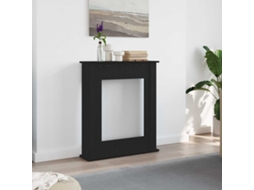 Vidaxl Cornija Lareira 75x20x87,5 Cm Deriv. Madeira Carvalho Preto