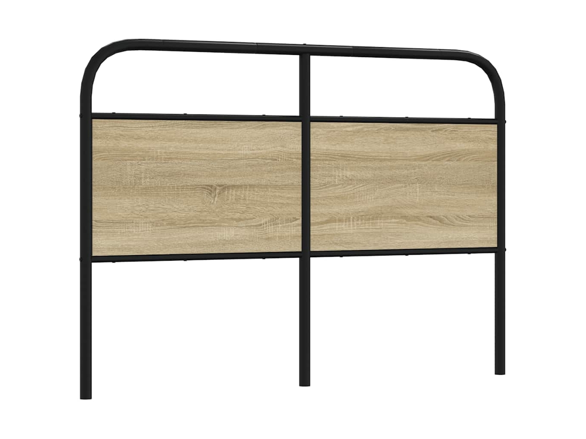 Cabecero de 120 cm, derivados de madera/acero, roble Sonoma