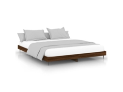 Bed Frame, Bed Frames Vidaxl Marrom Madeira Processada (200 X 200 Cm)