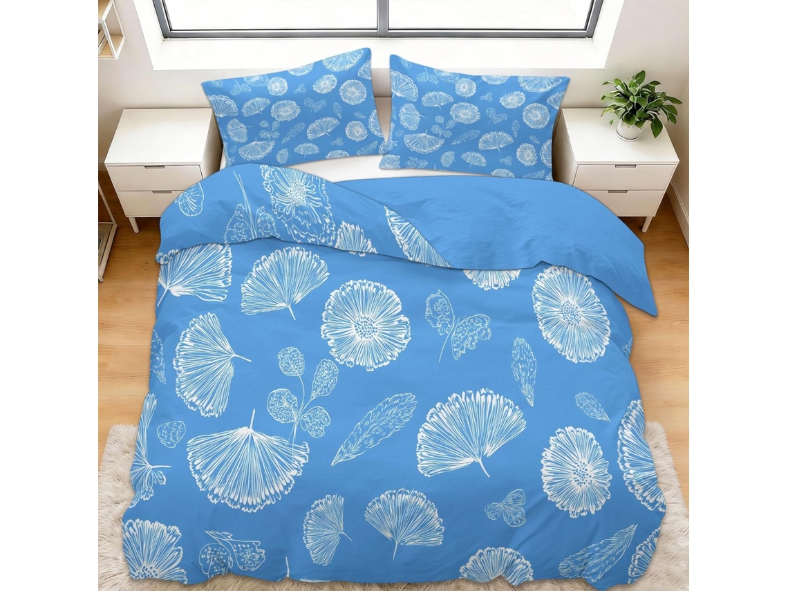 Capa de Edredom Infantil em Microfibra Fronha 200x200 Cm, 65x65 Cm