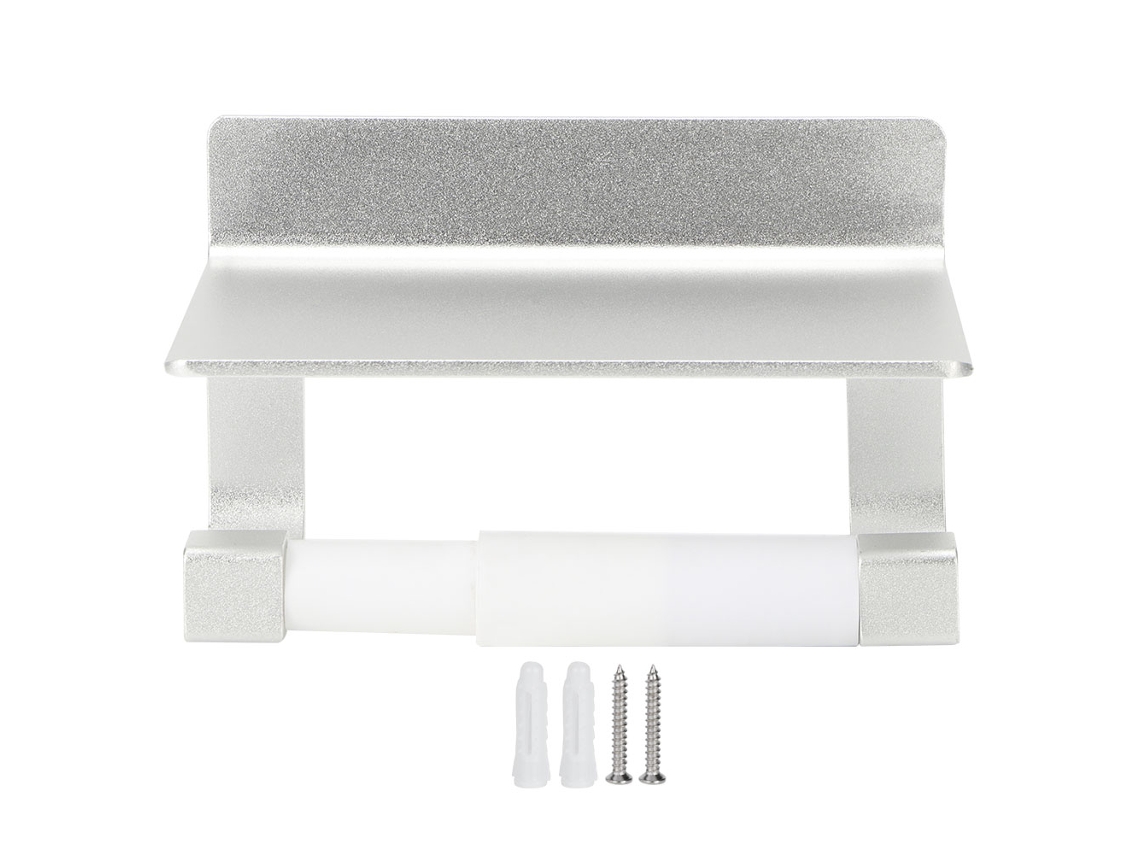 Porta Papel Higiênico De Parede Com Prateleira Para Celular