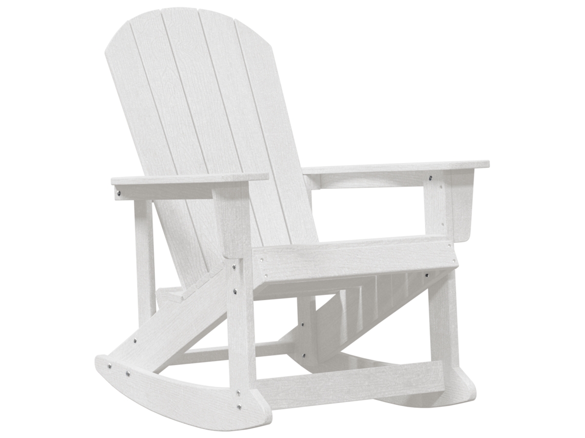 Conjunto 1 Cadeira Adirondack Vidaxl Branco Polietileno (92 X 73,5 X 92 Cm)