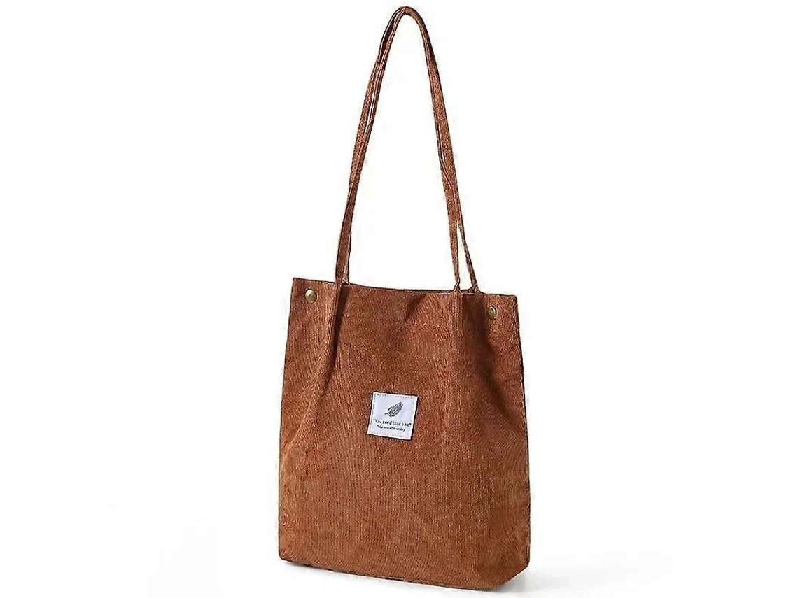Bolsa De Compras Feminina Casual Dobrável Em Veludo Cotelê, De Alta Qualidade, Ecológica E Reutilizável, Leve E Com Alça De Ombro. Venda Por Atacado.