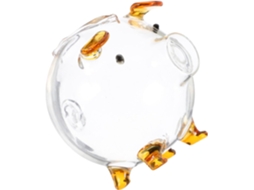 Cofrinho De Vidro Em Formato De Porquinho Para Meninos E Meninas, 7,5 X 6,5 X 6,5 Cm, Ideal Para Guardar Moedas E Gokoco