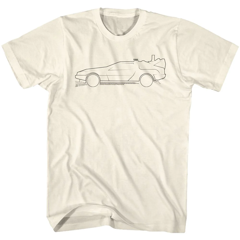 Unisex Adult T-shirt Rockinstone Back To The Future Movie Lines Solid Natural Sizem