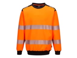 Moletom Pw3 De Alta Visibilidade Com Gola Redonda / Vermelho Preto / S Portwest