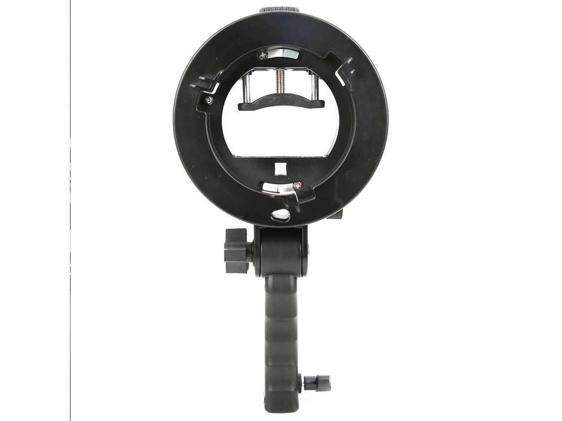 Suporte de mão em formato de S para câmera com montagem Bowens e lanterna superior, preto, LAXISCREED