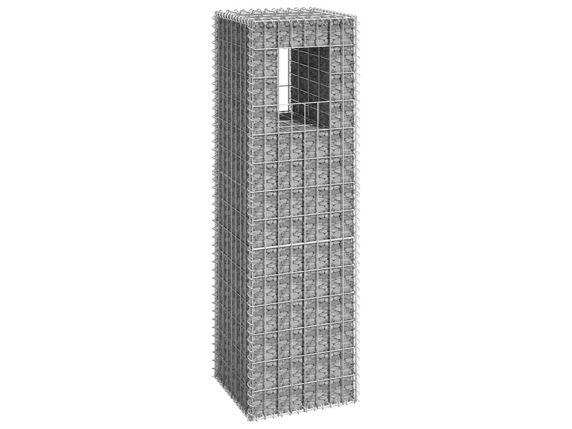 Vidaxl Poste/cesto Gabião 40x40x140 Cm Ferro