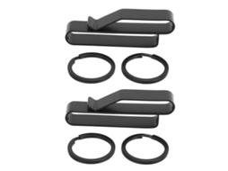 Porta Llaves Para Cinturón De Acero Inoxidable Compacto Con Clip De Liberación Rápida Y Anillo Para Policía Y Seguridad Negro