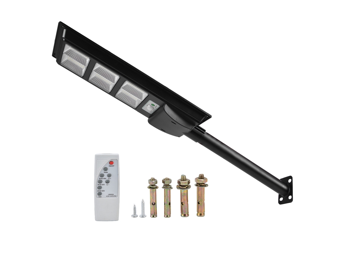 Luminária de Rua Solar com 324 Leds, 300 W, Controle Remoto, Temporizador, À Prova D'água CHABERLU
