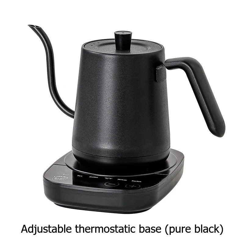Cafeteira de 800ml, chaleira de aço inox, preta, 220V, MDUG