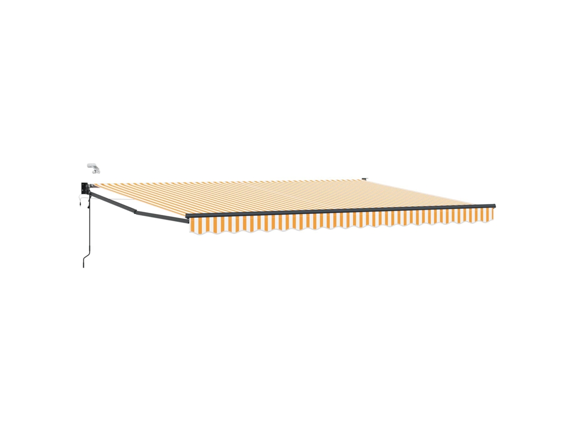 Maison Exclusive - Toldo Retrátil Elétrico Amarelo E Branco 4 × 3 M