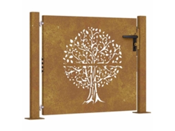 Garden Gate, Garden Gates Vidaxl Marrom Aço (100 X 100 Cm)