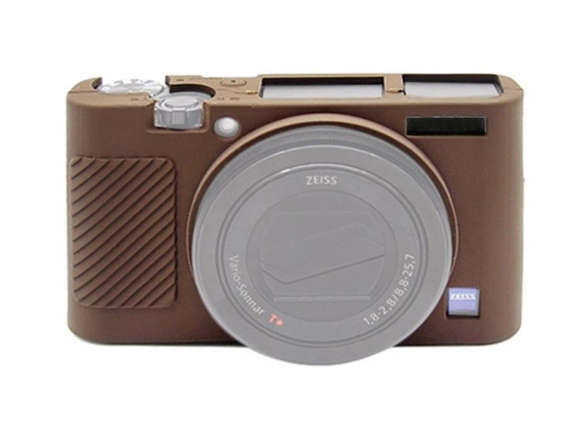 Capa Protetora De Silicone Macio Para Sony Rx100 Vi (m6) Café
