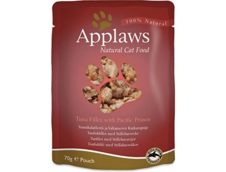 Ração para Gatos APPLAWS (70 g - Húmida - Sabor: Atum e Camarão Do Pacífico)