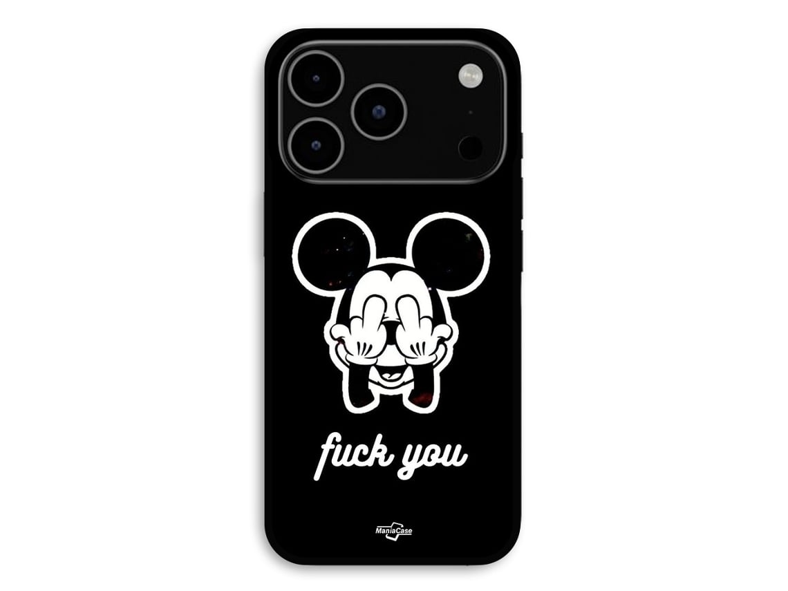 Capa Para Iphone 18 Pro Max Mickey Fy Preto E Branco Maniacase
