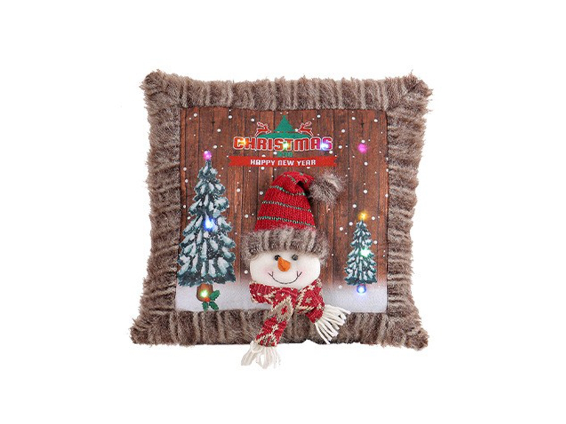 Capas De Almofada Laxiscreed Com Design Chill Santa E Boneco De Neve Iluminados Para Sala De Estar