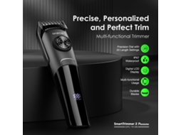 Oraimo Smarttrimmer 2 Com 20 Configurações De Comprimento, Display Lcd E Resistente À Água Ipx7