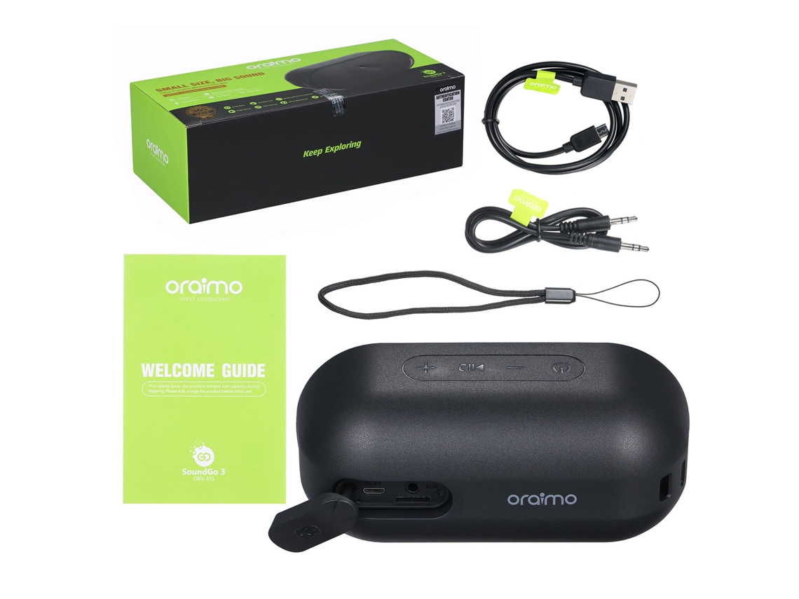 Mali oraimo Obs 31s Alto falante Sem Fio Ultrapotátil com Design Minimalista e Som Estéreo