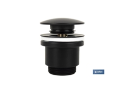Válvula click-clack negra con tapón grande ø63 mm