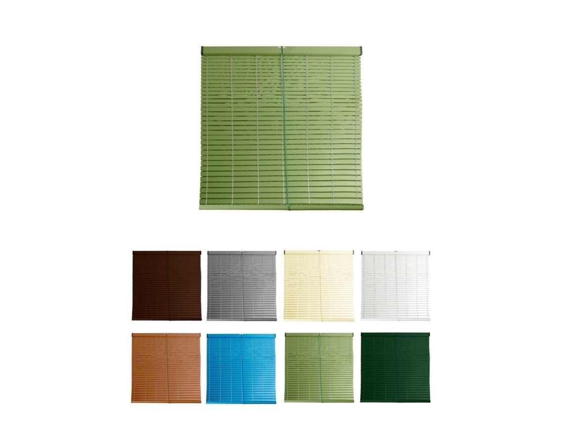 Persiana De Pvc Alicantina Con Polea Metálica | Persiana Enrollable | Estor Enrollable Para Ventanas, Puertas, Salón Y Cocina Verde Oliva 120 X 180 Cm