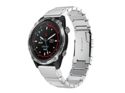Pulseira De Relógio Lurelia Para Garmin Descent Mk 2 26 Mm Tartaruga Shell Aço Inoxidável Prata