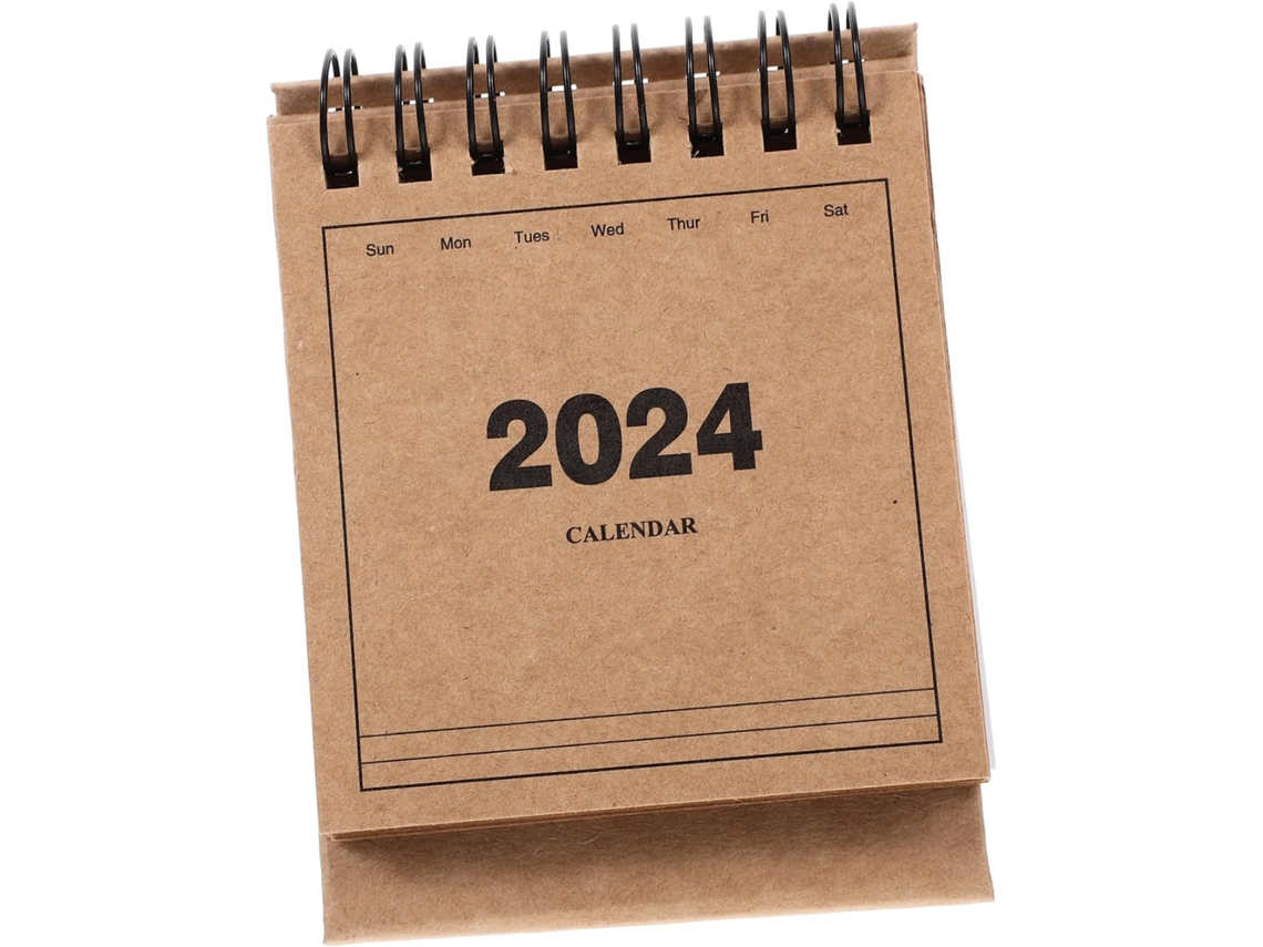 Mini Calendário De Mesa, Em Inglês Com Design Compacto Para Escritório