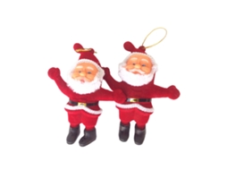 Laxiscreed Kit De Enfeites De Natal Vermelhos Com Papai Noel Para Árvore, 10cm
