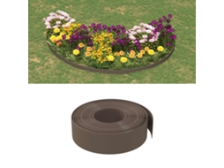 Vidaxl Bordas De Jardim 3 Pcs 10 M 15 Cm Polietileno Castanho