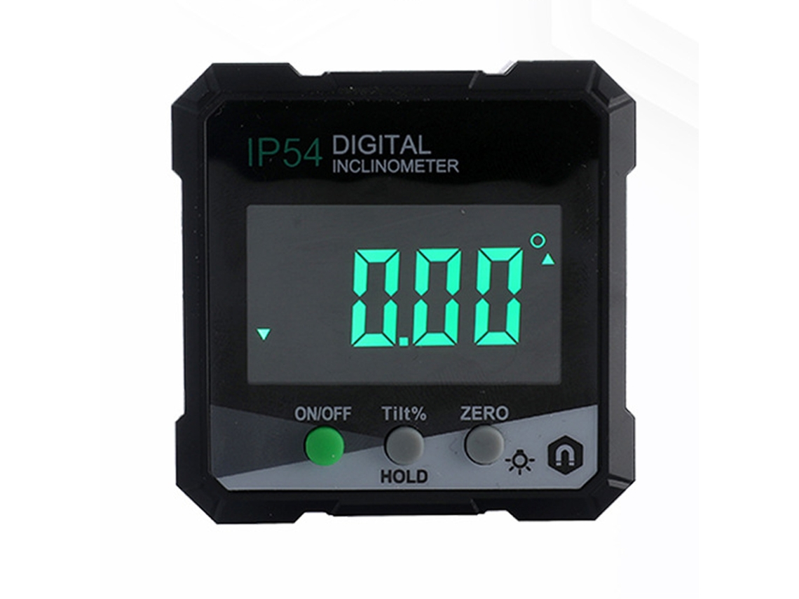 Medidor de Ângulo Digital Inclinômetro Magnético Lcd 4x90° Ip54 com Tela Verde Dlw30 Grd