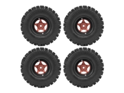 Laxiscreed Roda De Alumínio Para Rc Crawler 120x46mm Pack De 4 Em Marrom